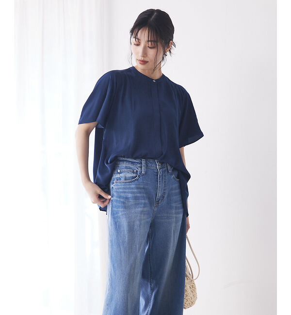 qualite「フレアーパネルブラウス」|シャツ・ブラウス|