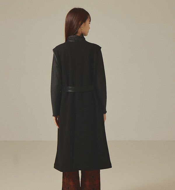 abahouse mavie「ジャージーメルトンロングジレ」|ベスト・ジレ|