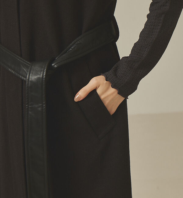 abahouse mavie「ジャージーメルトンロングジレ」|ベスト・ジレ|