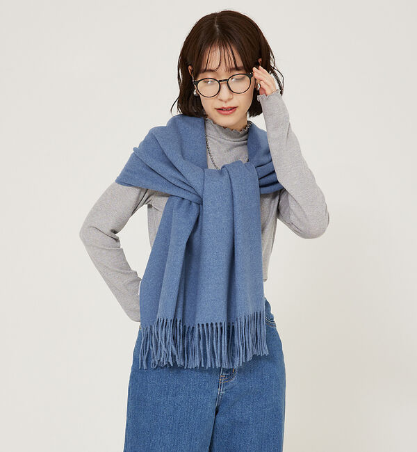 abahouse mavie「ふわふわ無地ストール」|マフラー|