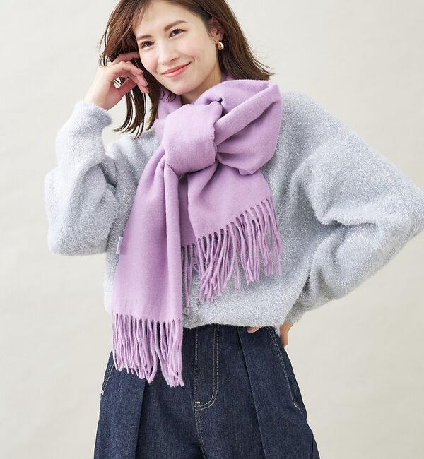 abahouse mavie「ふわふわ無地ストール」|マフラー|