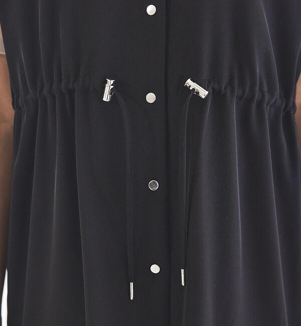 abahouse mavie「【セットアップ対応】クールタッチサテンジレブラウス」|ベスト・ジレ|