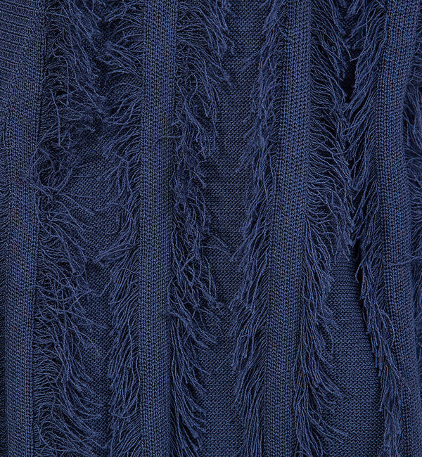 abahouse mavie「【セットアップ対応】フリンジニットジレ/ベスト」|ベスト・ジレ|