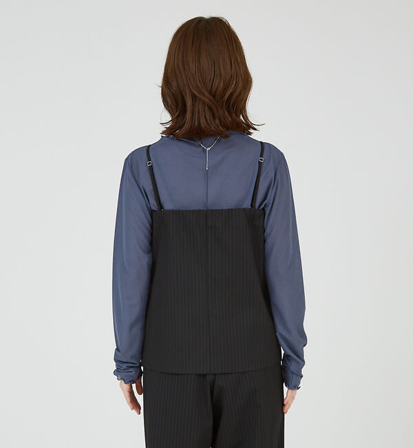 abahouse mavie「【セットアップ対応】ピンストライプ＆無地ビスチェベスト」|ベスト・ジレ|