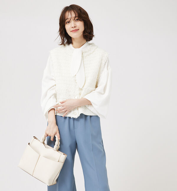 abahouse mavie「ツィードニットベスト」|ベスト・ジレ|