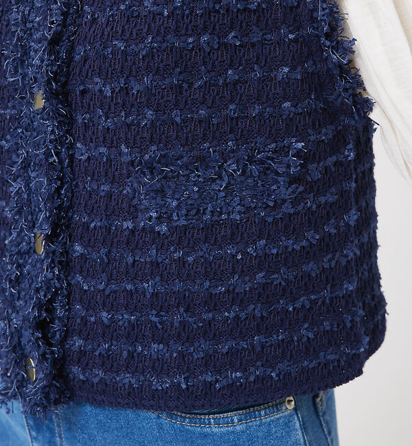 abahouse mavie「ツィードニットベスト」|ベスト・ジレ|