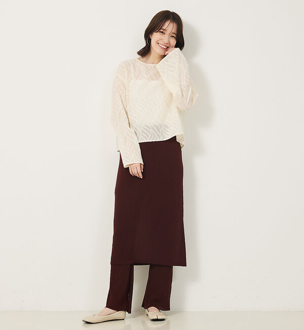 abahouse mavie「シアージャガードブラウス」|ベスト・ジレ|