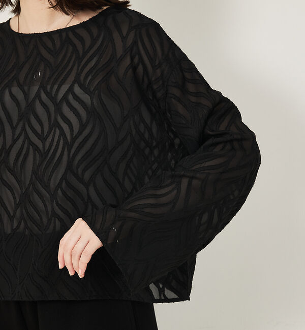 abahouse mavie「シアージャガードブラウス」|ベスト・ジレ|