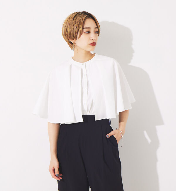 NOMINE「ギャザーボリュームカラーブラウス」|シャツ・ブラウス|