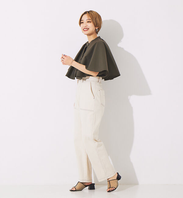 NOMINE「ギャザーボリュームカラーブラウス」|シャツ・ブラウス|