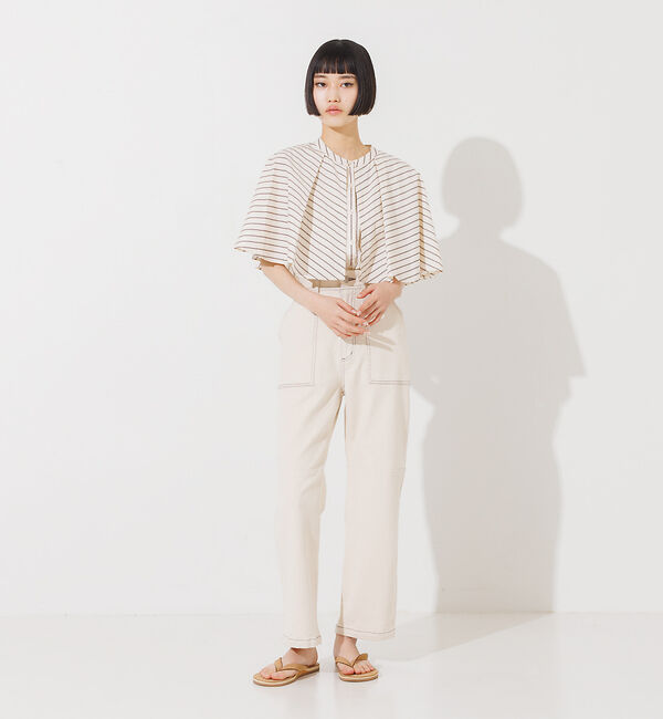 NOMINE「ギャザーボリュームカラーブラウス」|シャツ・ブラウス|