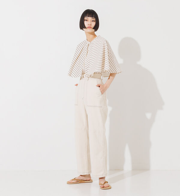 NOMINE「ギャザーボリュームカラーブラウス」|シャツ・ブラウス|