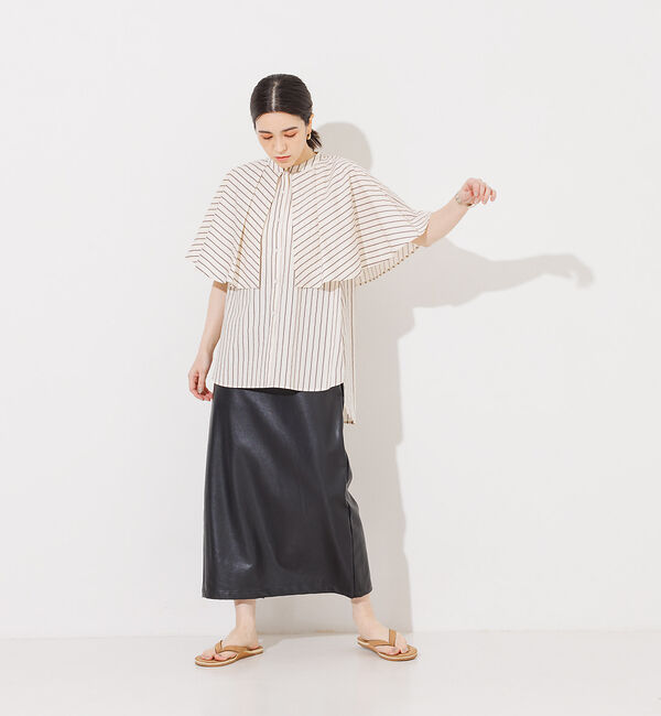 NOMINE「ギャザーボリュームカラーブラウス」|シャツ・ブラウス|