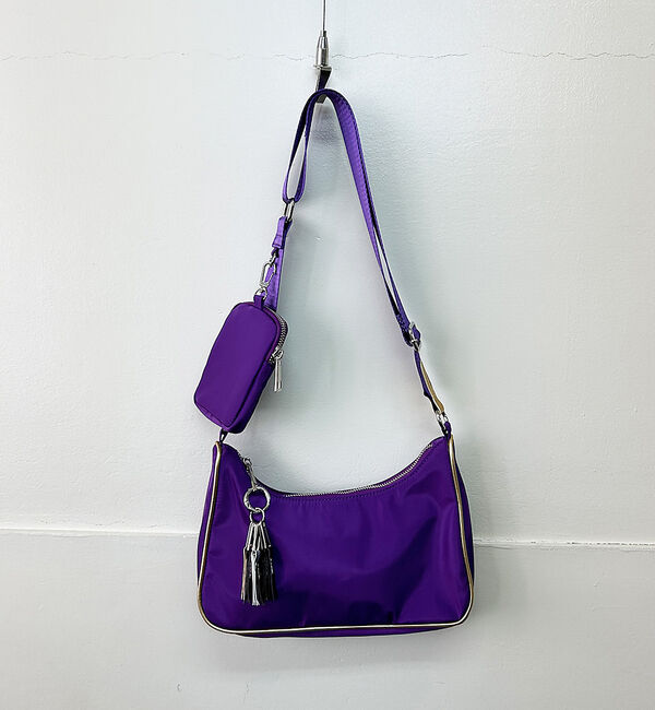 NOMINE「【cheek】square shoulder スクエア ショルダーバッグ」|ショルダー・メッセンジャー|パープル