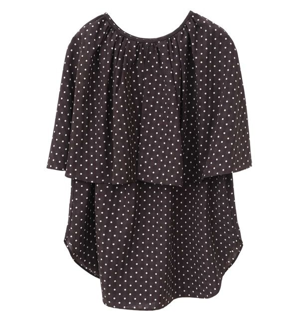 TIARA「ドットプリントケープブラウス」|シャツ・ブラウス|