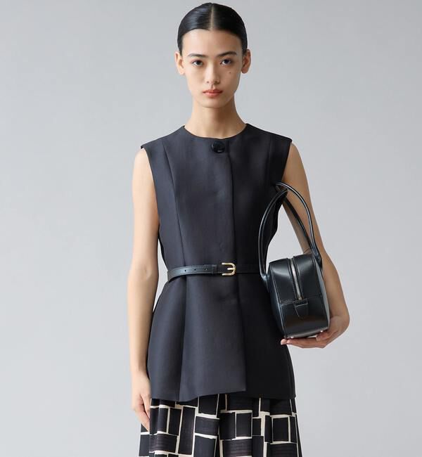 TIARA「ペプラムジレ」|ベスト・ジレ|ブラック