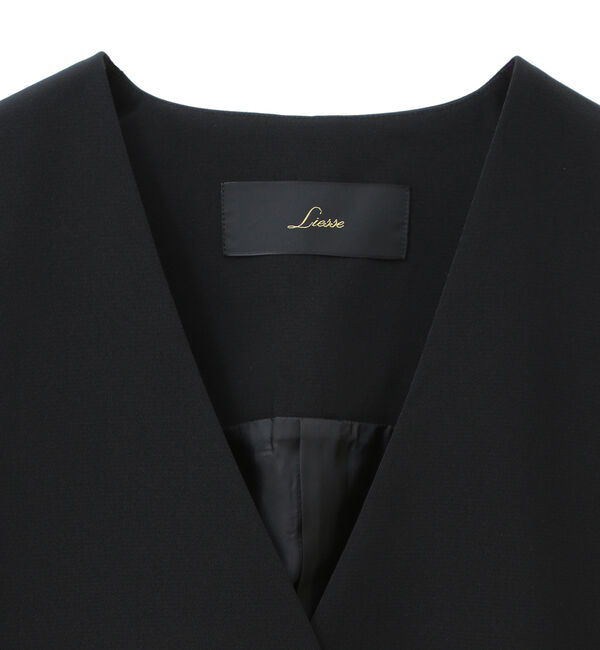 Liesse「ノーカラーVベスト（セットアップ対応）」|ベスト・ジレ|
