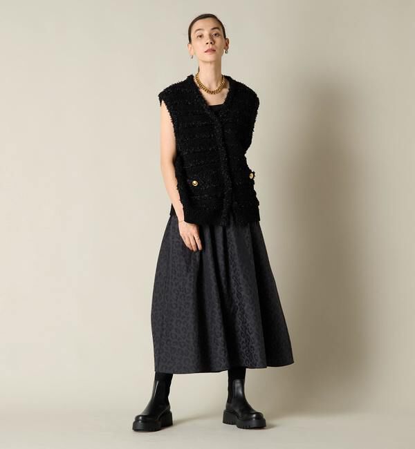 Liesse「ツイーディーニットベスト」|ベスト・ジレ|