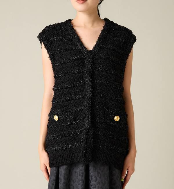 Liesse「ツイーディーニットベスト」|ベスト・ジレ|