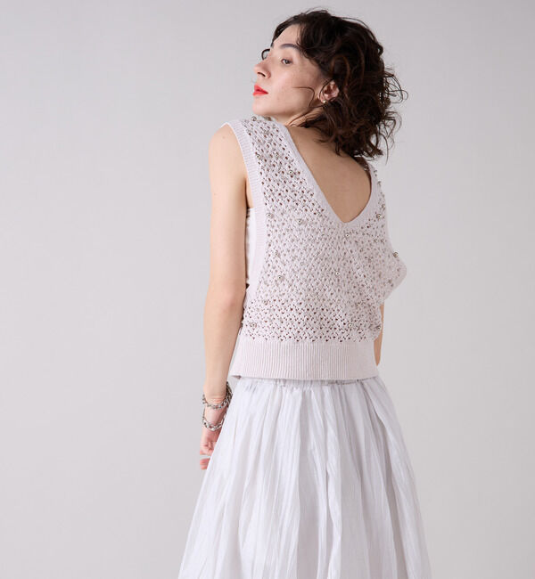 Liesse「パールニットベスト」|ベスト・ジレ|