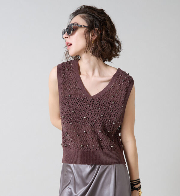 Liesse「パールニットベスト」|ベスト・ジレ|