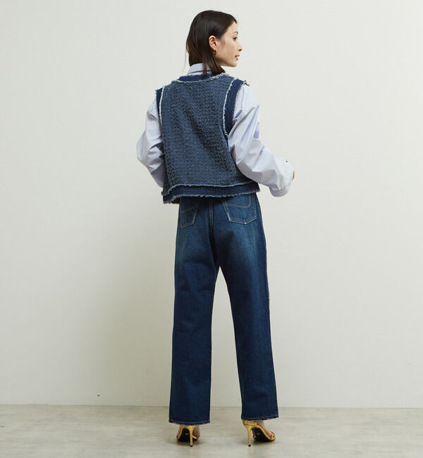 Soffitto「デニムツイード見え加工ベスト」|ベスト・ジレ|