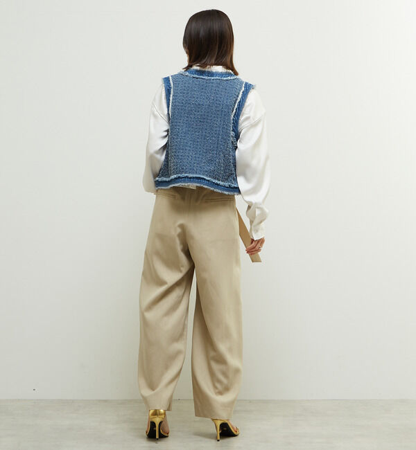 Soffitto「デニムツイード見え加工ベスト」|ベスト・ジレ|