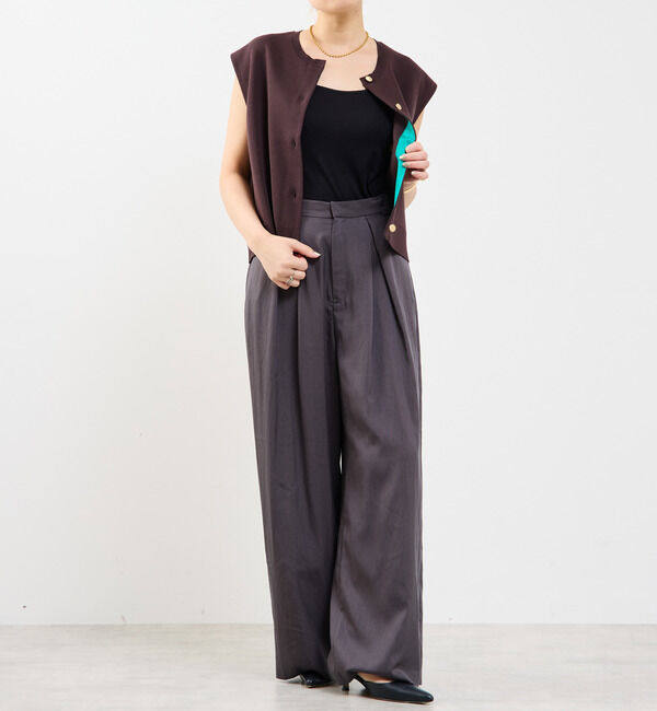 Soffitto「釦付きニットベスト」|ベスト・ジレ|