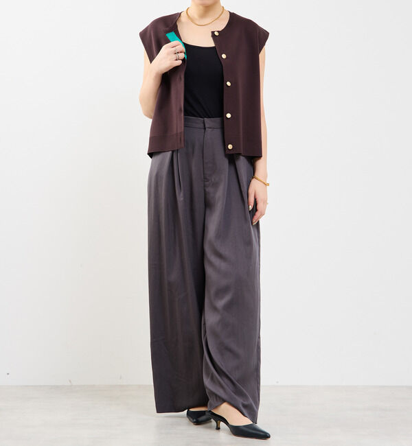 Soffitto「釦付きニットベスト」|ベスト・ジレ|