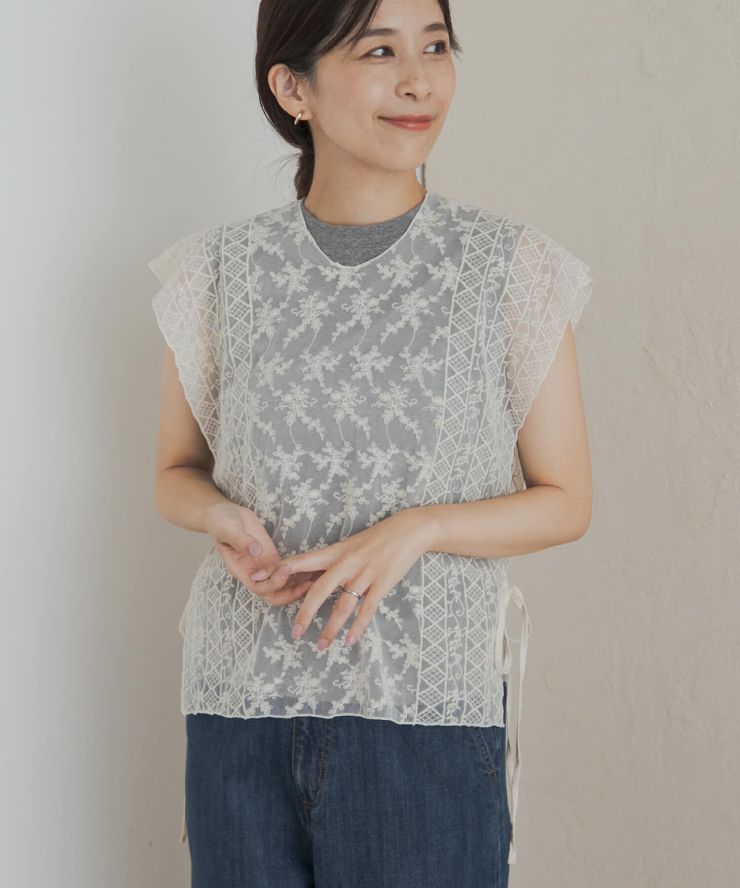 URBAN RESEARCH DOORS「2WAYレースカバー」|ストール|