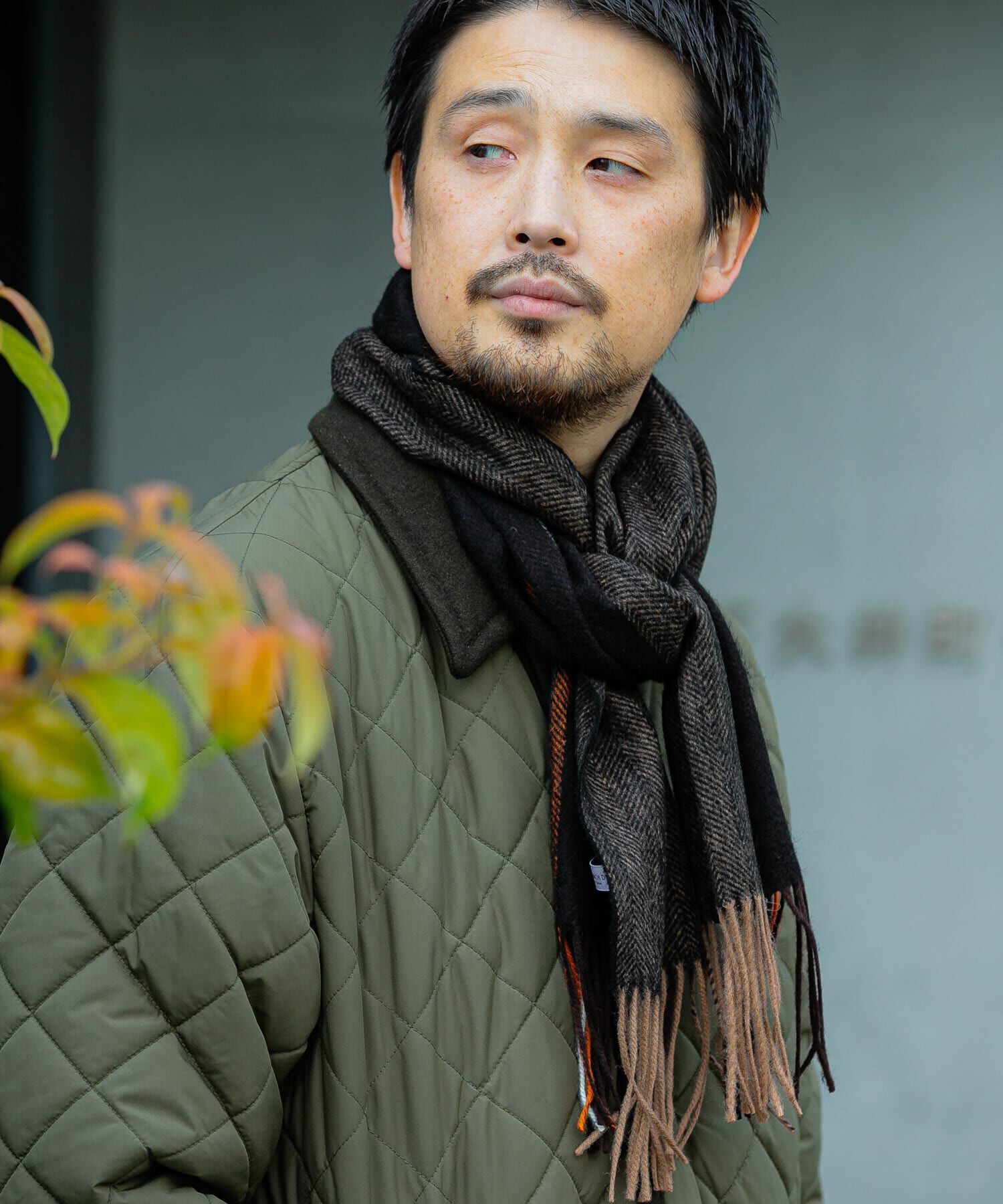 URBAN RESEARCH DOORS「LIFE STYLE TAILOR　サイドラインウールマフラー」|マフラー|