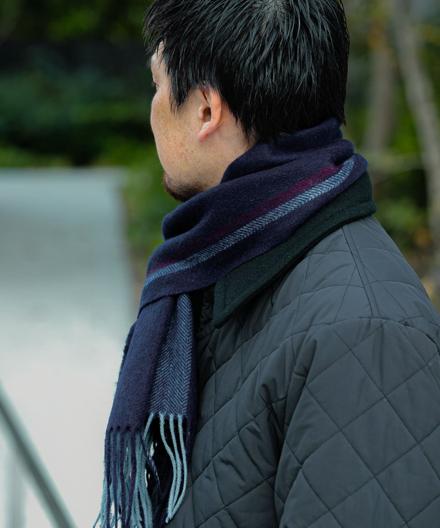 URBAN RESEARCH DOORS「LIFE STYLE TAILOR　サイドラインウールマフラー」|マフラー|