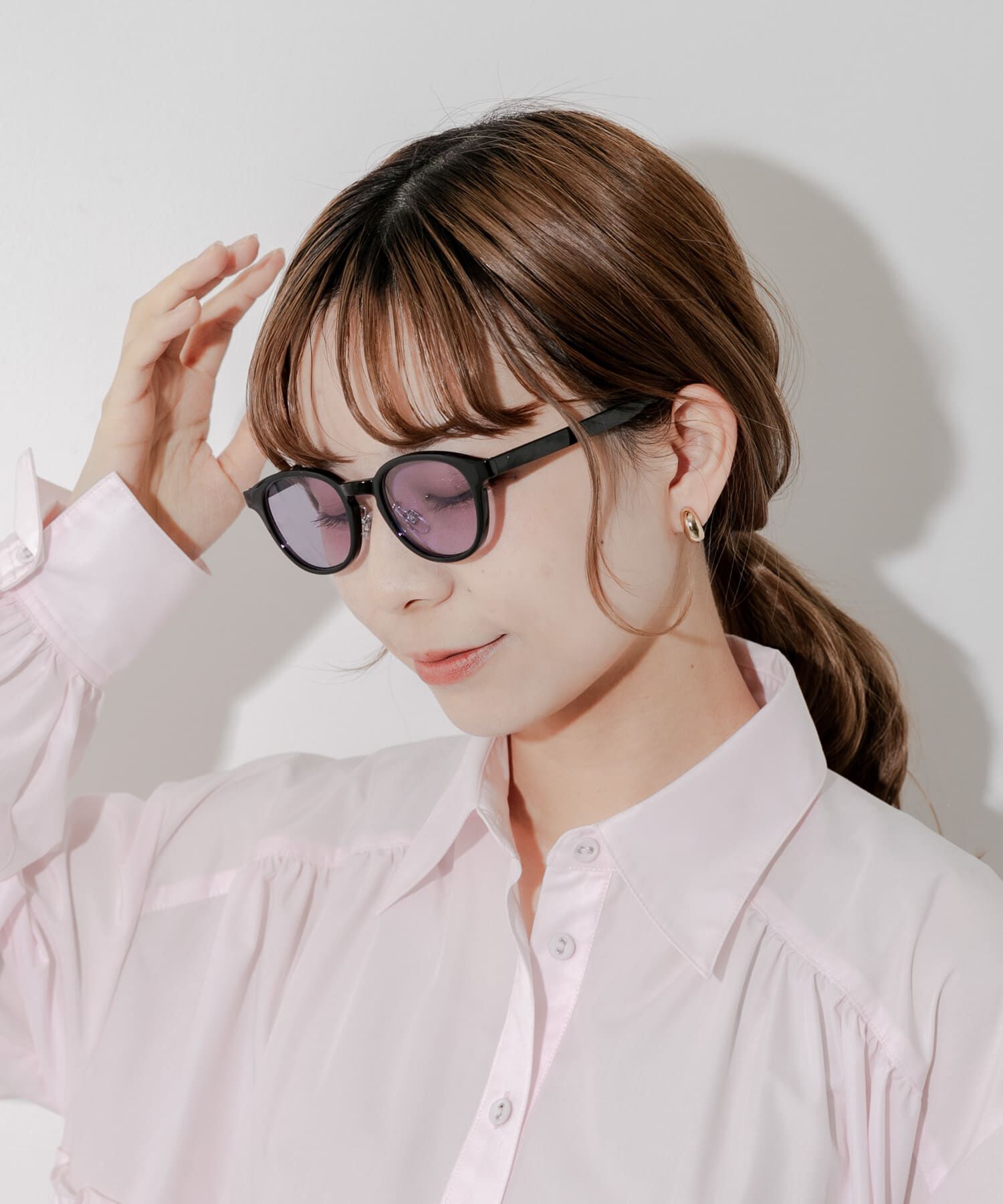 SMELLY「ボスリントンサングラス」|メガネ|パープル系その他