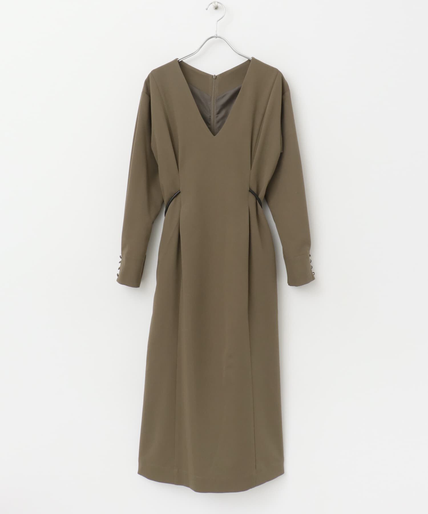 URBAN RESEARCH ROSSO「Vネックベルト付ストレートワンピース」|ワンピース|