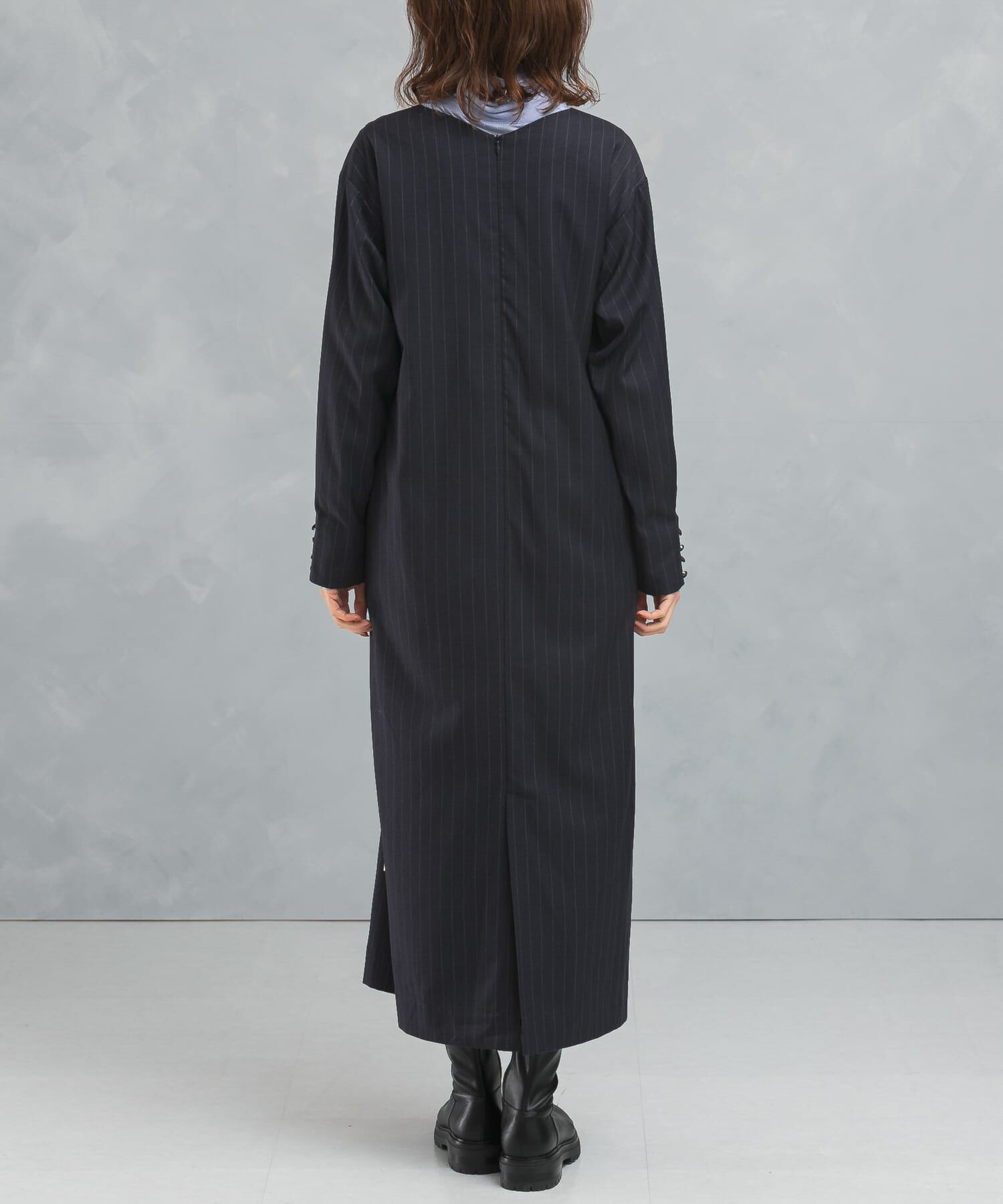 URBAN RESEARCH ROSSO「Vネックベルト付ストレートワンピース」|ワンピース|