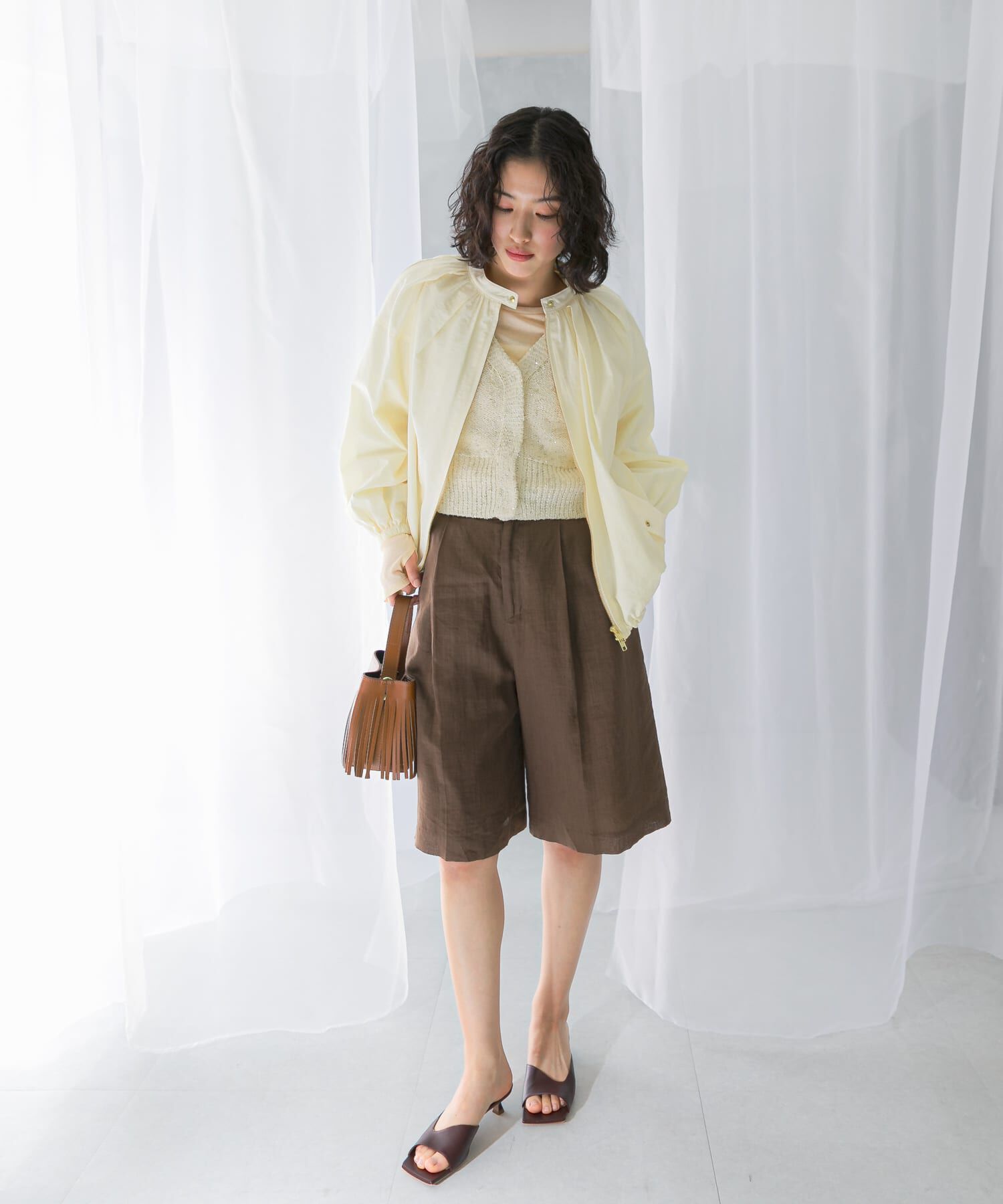 URBAN RESEARCH ROSSO「ギャザーボリュームブルゾン」|ブルゾン・スタジャン|