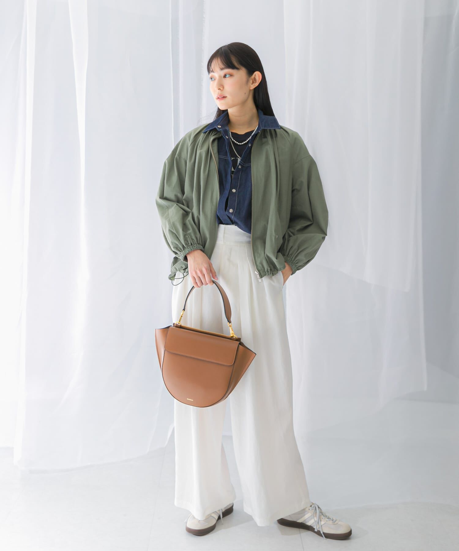 URBAN RESEARCH ROSSO「ギャザーボリュームブルゾン」|ブルゾン・スタジャン|