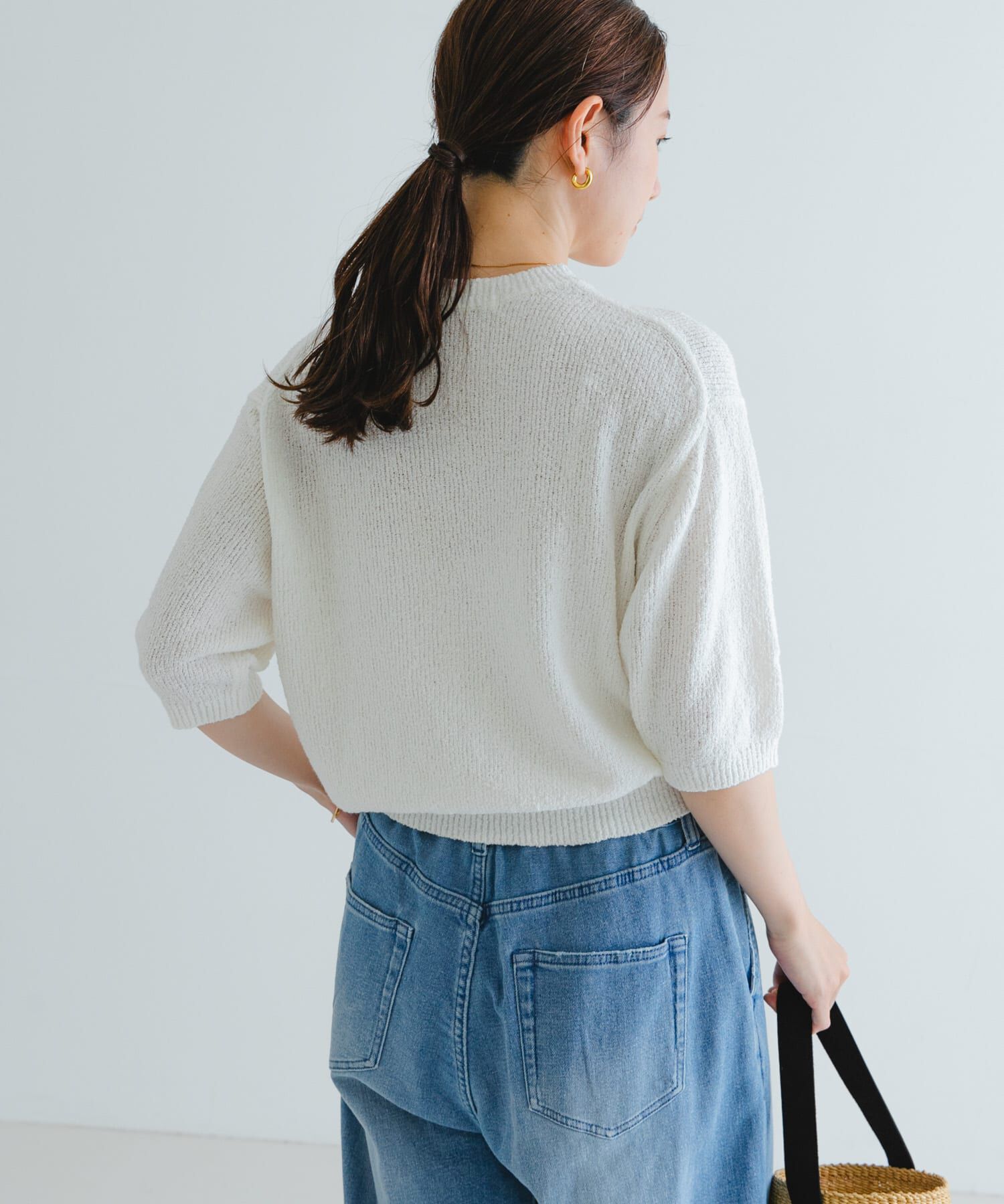 URBAN RESEARCH「ブークレハーフスリーブニット」|ニット・セーター|