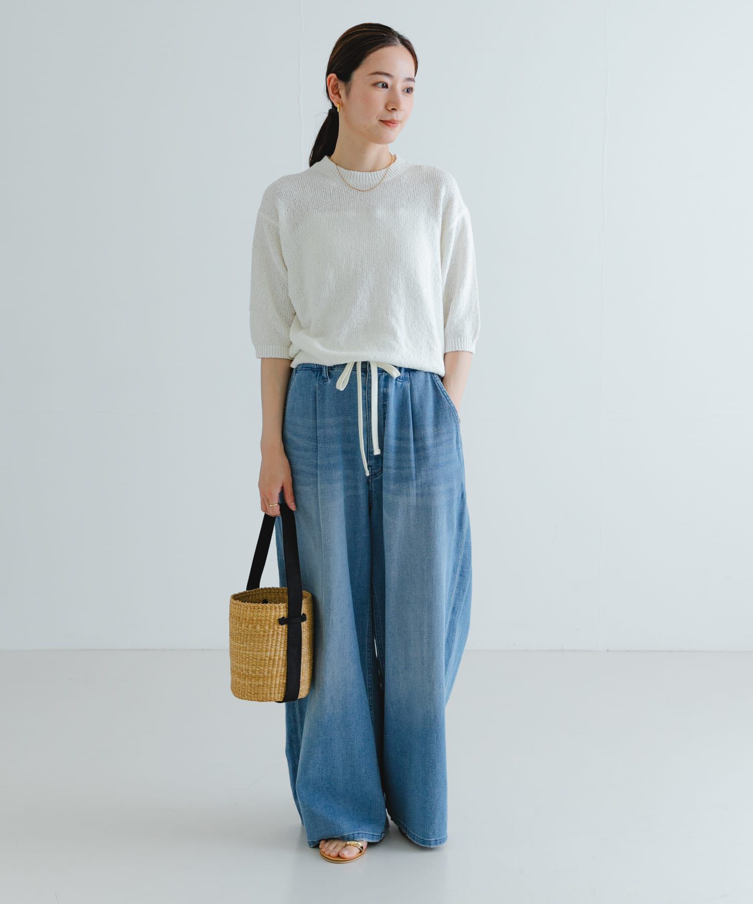 URBAN RESEARCH「ブークレハーフスリーブニット」|ニット・セーター|