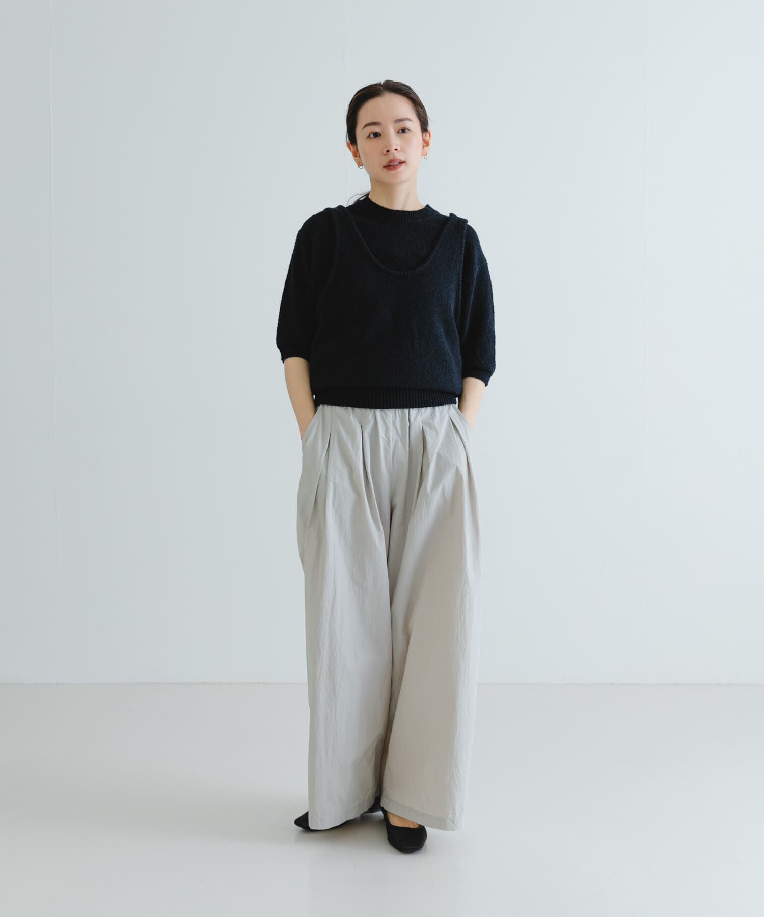 URBAN RESEARCH「ブークレハーフスリーブニット」|ニット・セーター|