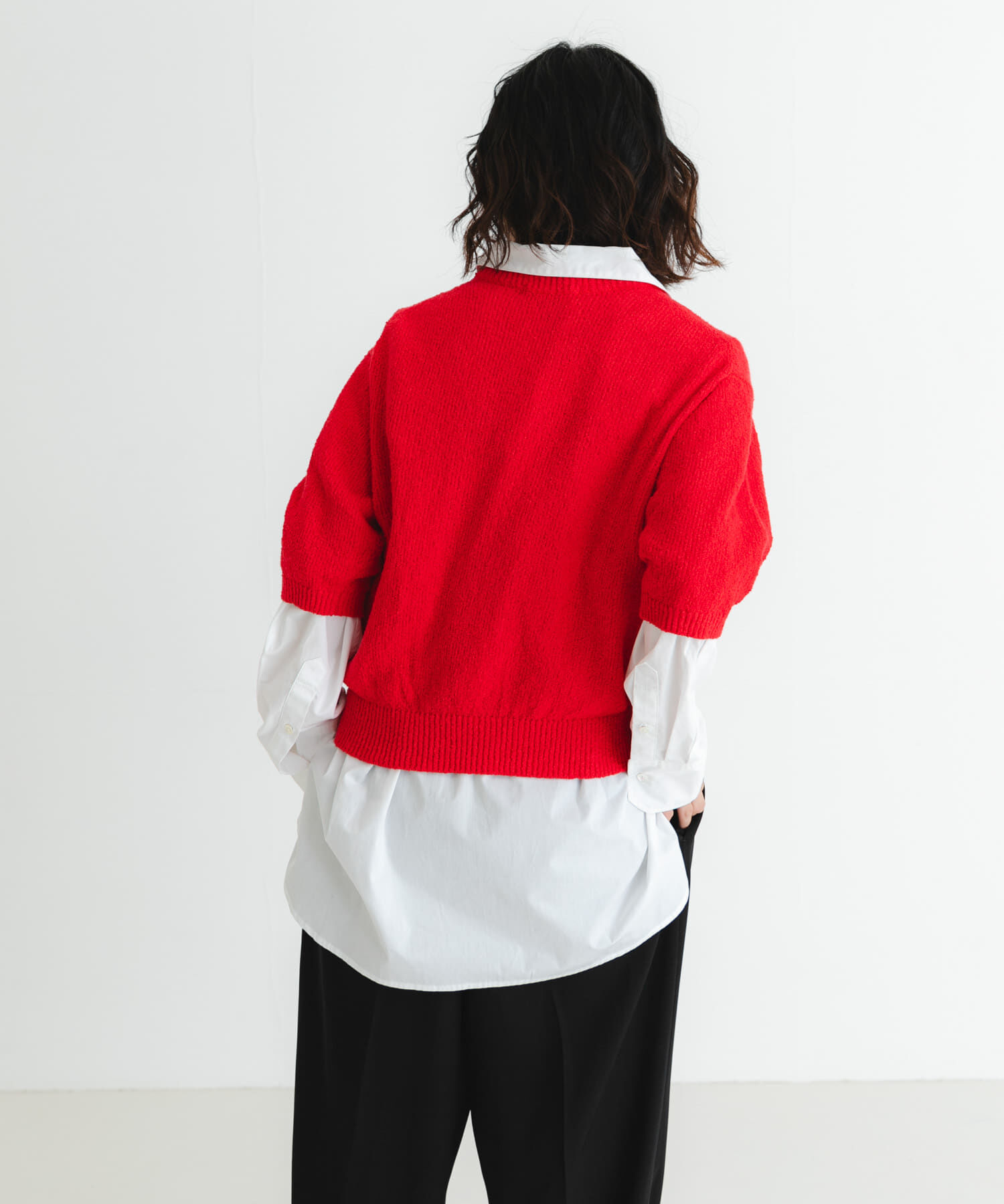 URBAN RESEARCH「ブークレハーフスリーブニット」|ニット・セーター|