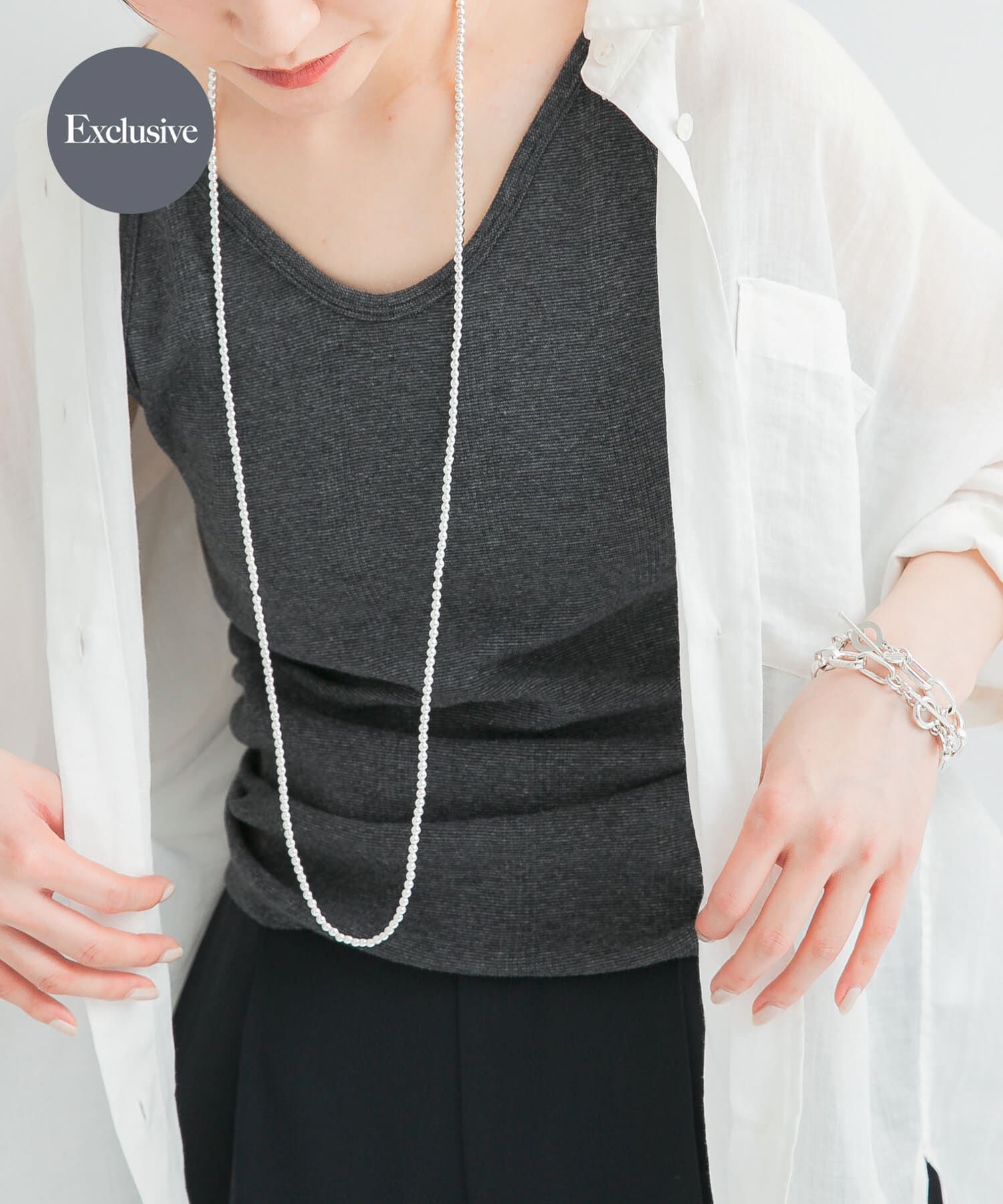 URBAN RESEARCH「『別注』Miller&times;URBAN RESEARCH　Prib Cami tank」|キャミソール|チャコールグレー