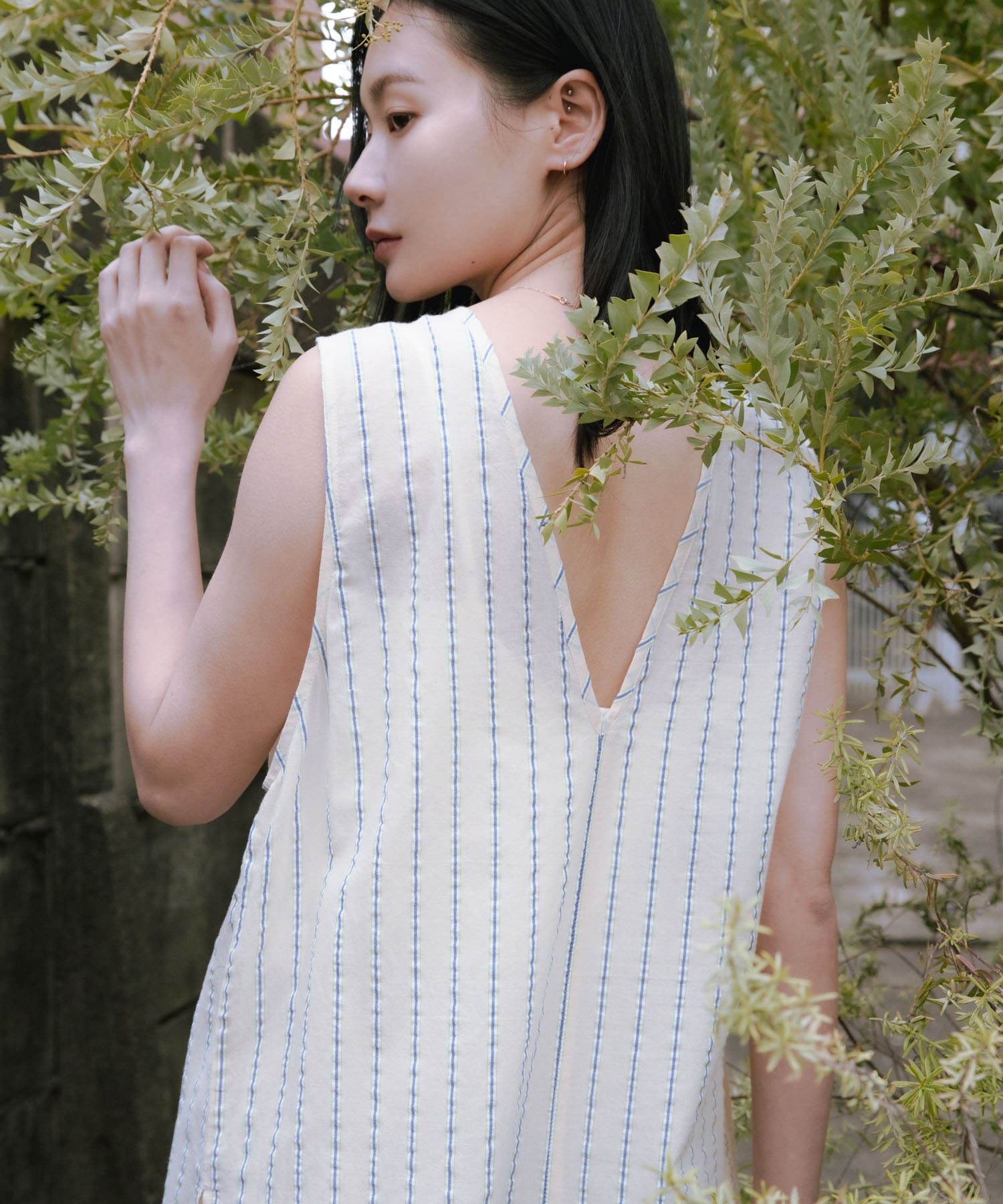 URBAN RESEARCH「new basic　インドコットンサッカーストライプワンピース」|ワンピース|