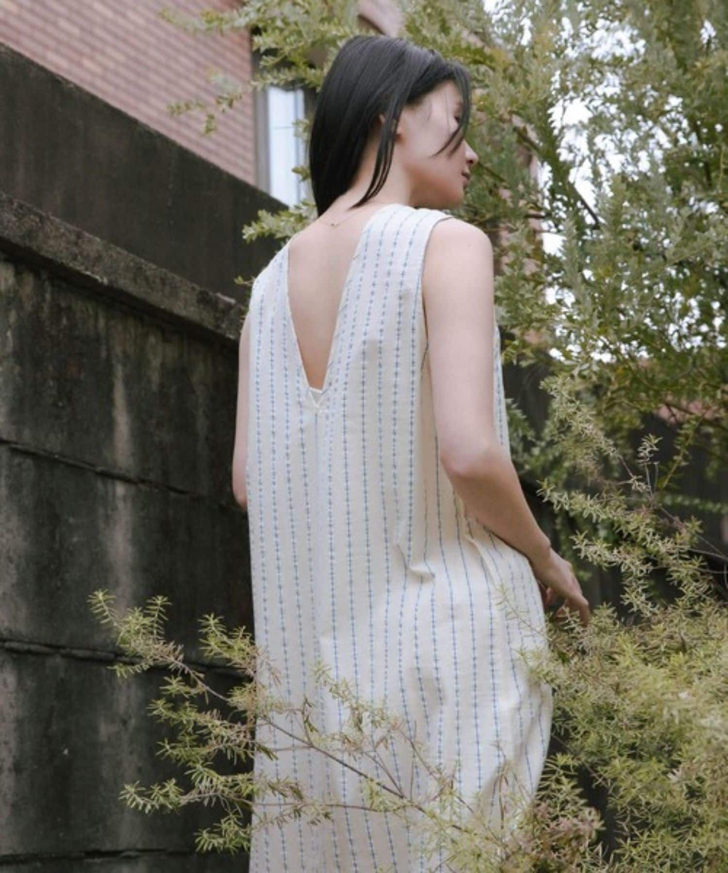 URBAN RESEARCH「new basic　インドコットンサッカーストライプワンピース」|ワンピース|