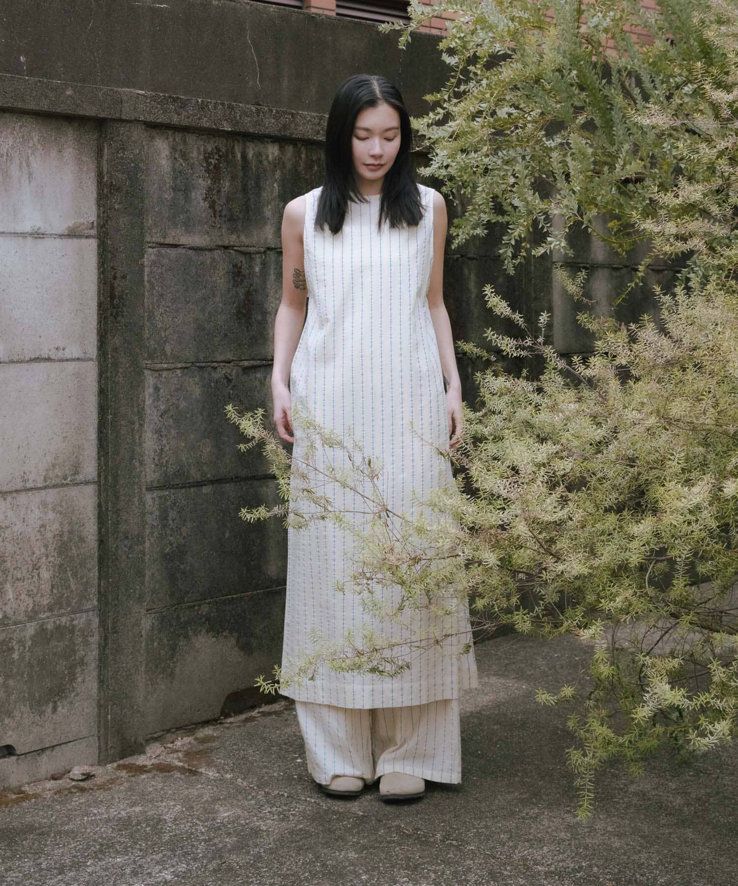 URBAN RESEARCH「new basic　インドコットンサッカーストライプワンピース」|ワンピース|