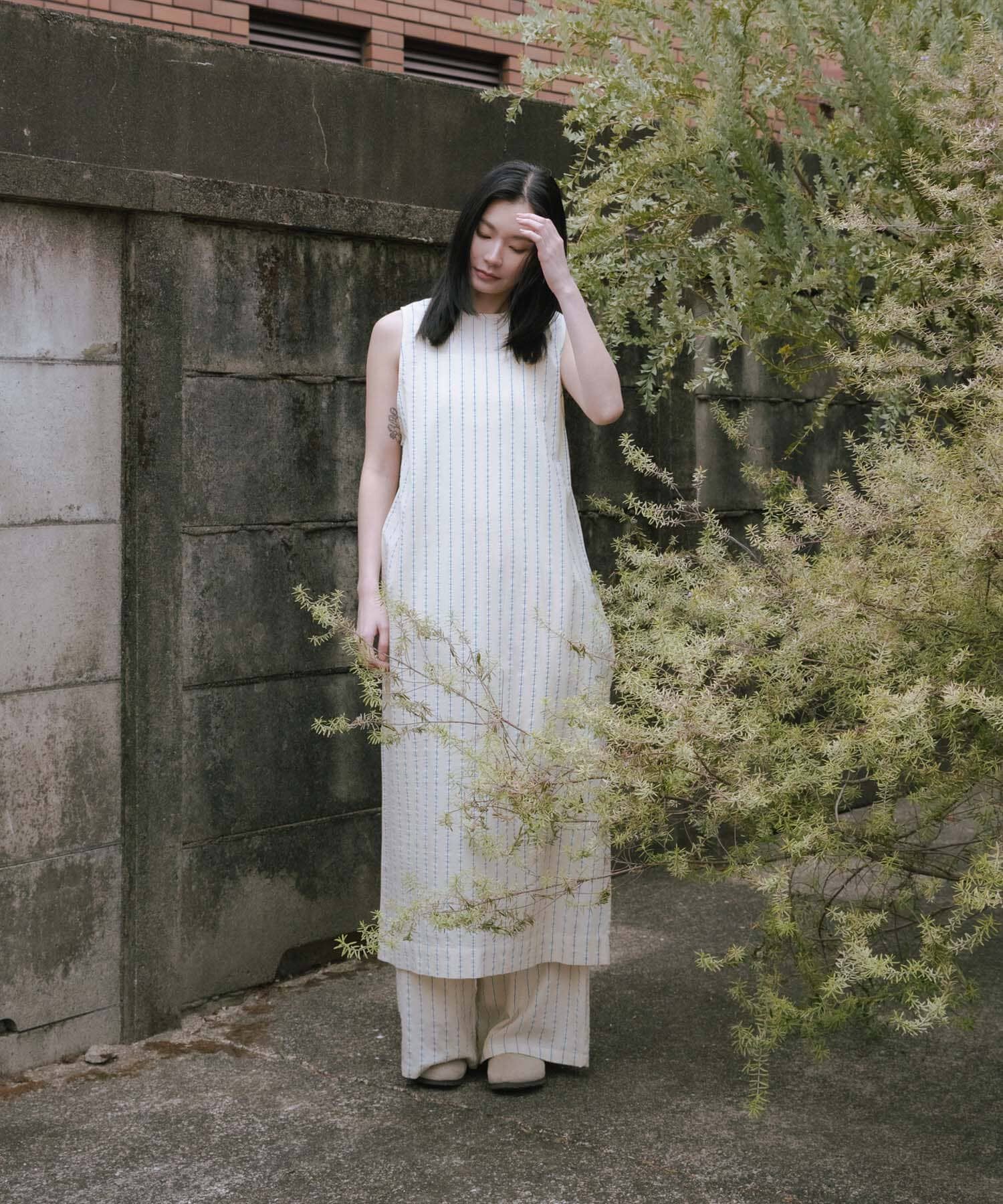 URBAN RESEARCH「new basic　インドコットンサッカーストライプワンピース」|ワンピース|