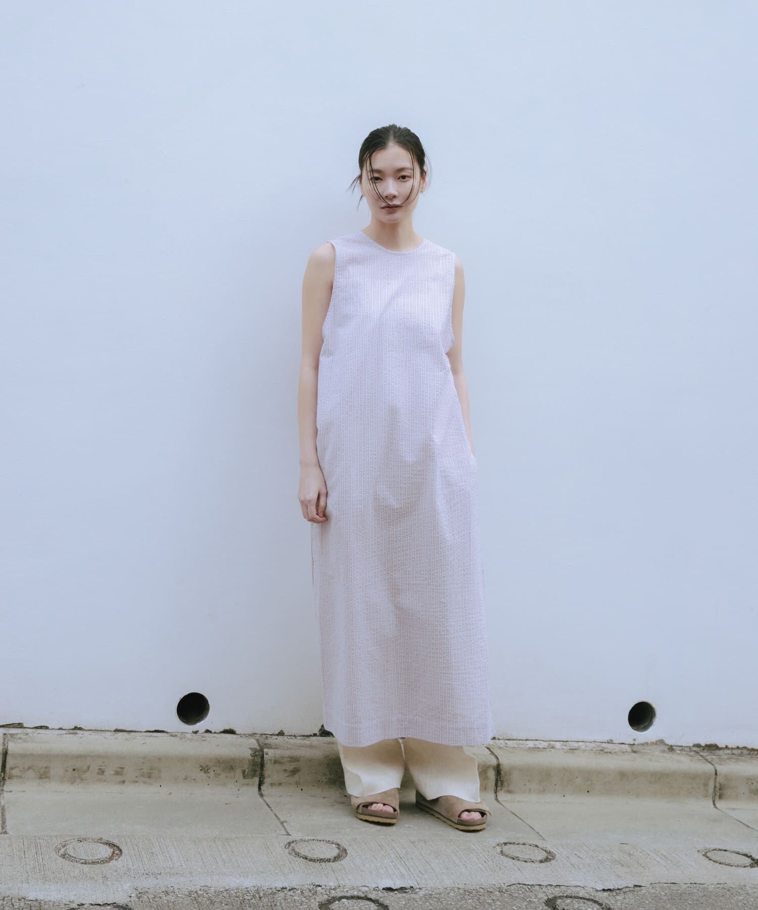 URBAN RESEARCH「new basic　インドコットンサッカーストライプワンピース」|ワンピース|