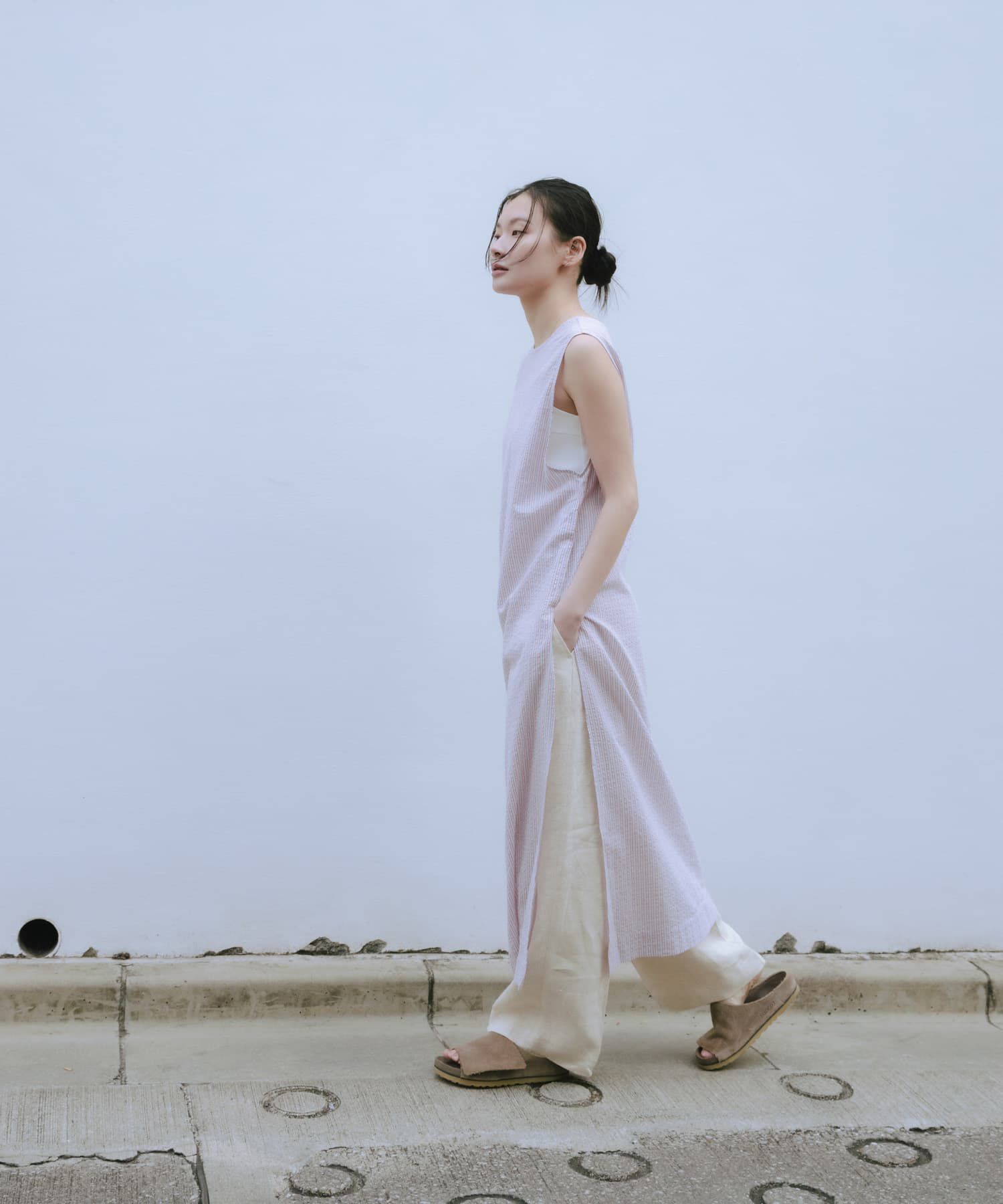 URBAN RESEARCH「new basic　インドコットンサッカーストライプワンピース」|ワンピース|