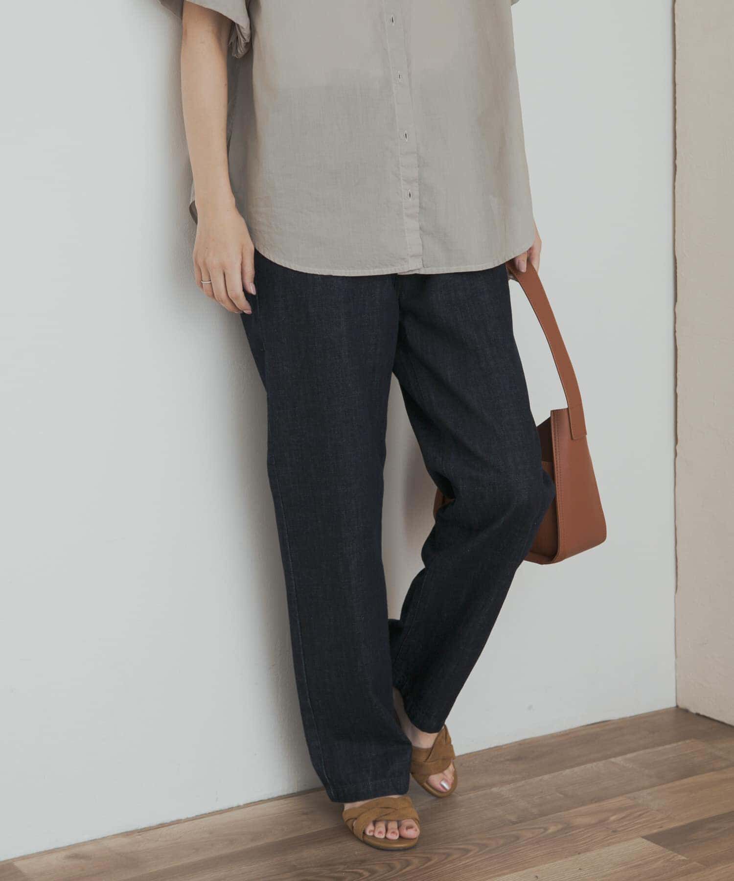 URBAN RESEARCH DOORS「『3サイズ展開』デニムワイドパンツ」|デニム|ワンウォッシュ