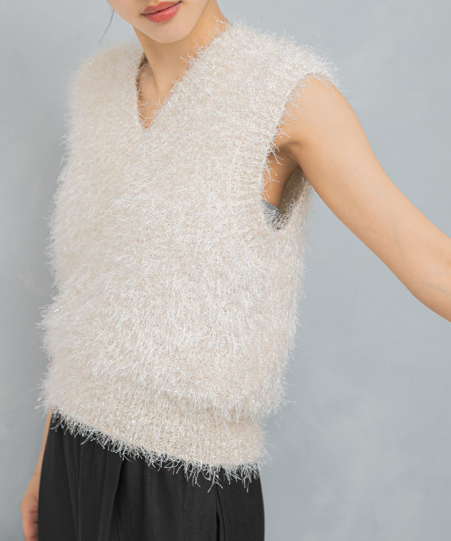 URBAN RESEARCH ROSSO「シャギーニットベスト」|ベスト・ジレ|